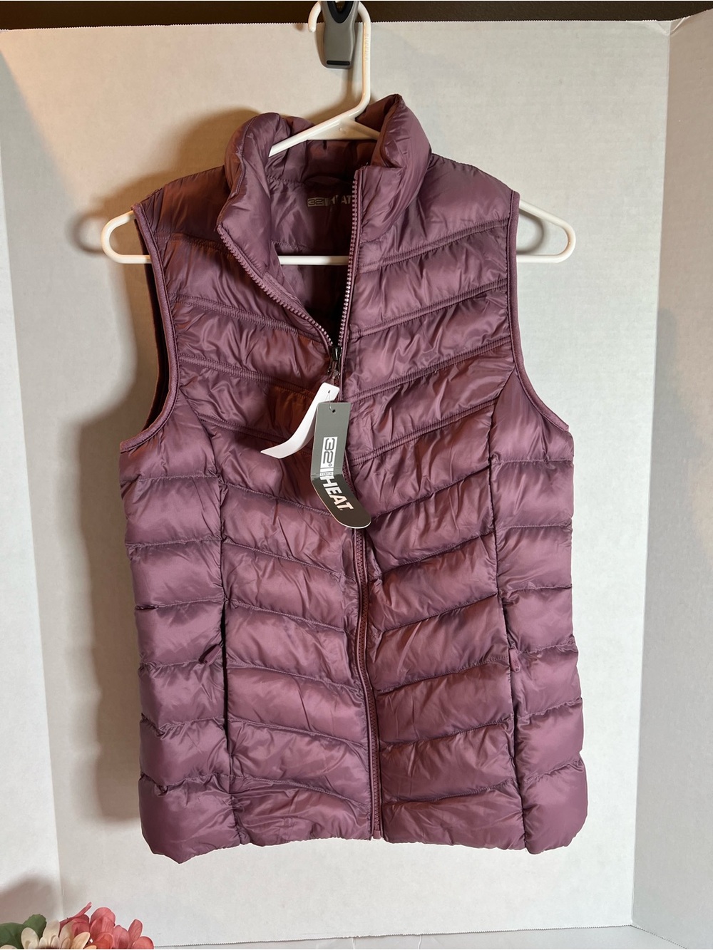 32 Degrees Quilted Puffer Vest in Grape - XSmall
